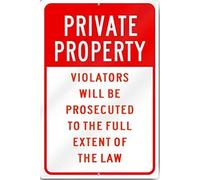Tin Sign Violators Prosecuted To Full Extent Of The Law Sign Heavy Metal 8X12 Inches