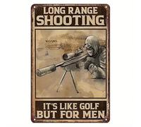 Tin Sign Wall Decor Long Range Shooting It's Like Golf But For Men Home Decor Retro Metal Tin Sign, Metal Poster For Home Metal Tin Sign 8x12 Inch