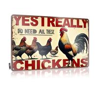 Tin Sign Wall Decor Yesterday We Really Do Need All These Chickens. Tin Sign Home Bar Decor Cool Room Accessories For Teens Boy(30X40CM)