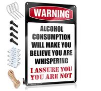 Tin Sign Warning Warning Alcohol Consumption Metal Sign Home Sign Tin Sign Warning ( Size : 30X40CM )