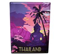 Tin Sign Xxl Metal Plate Plaque Globetrotter Thailand