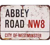 Tin Signs Abbey Road Vintage Metal Tin Sign 12x8inch