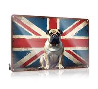 Tin Signs Camping Rules British Bulldog: A Tribute To Courage And Loyalty Tin Sign Funny Beer Sign Funny Garage Tin Sign(30X40CM)