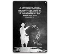 Tin Signs Ecclesiastes 11:12 Bible Verse Metal Poster Scripture Wall Art For Artwork Wall Decor For Bedroom Painting For Bathroom Prints Modern Farmhouse Sign Metal Tin Sign 8x12 Inch