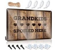 Tin Signs For Garage Grandkids Spoiled Here Tin Sign Drinking Signs Funny Man Cave Signs Vintage Funny(20X30CM)