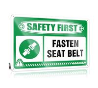 Tin Signs For Garage Safety First Fasten Seat Belt Tin Sign Funny Kitchen Decor Warning Signs For Bedroom(30X40CM)
