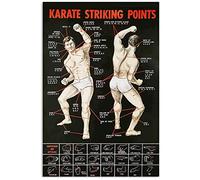 Tin Signs for Man Cave Karate Striking Points Inside and Outside Elbow Sign,Wall Art, Home Decoration, The Best Choice As A Gift Vintage 16×12 Inch