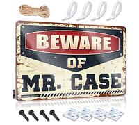 Tin Signs Funny Vintage Beware Of Mr. Case Tin Sign