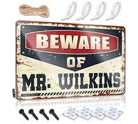 Tin Signs Funny Vintage Beware Of Mr. Wilkins Tin Sign