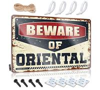 Tin Signs Funny Vintage Beware Of Oriental Sign