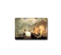 Tin Signs Nature Retro Landscape Retro Ocean War Navy Sea Wall Art Metal Tin Signs 8x12inch
