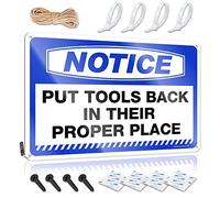 Tin Signs Notice Put Tools Back In Their Proper Place Tin Sign Tin Bar Signs Funny Street Signs(30X40CM)