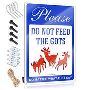 Tin Signs Please Don’T Feed The Goats, No Matter What They Say Sign Beer Signs For Bar Door Signs For Bedroom(20X30CM)
