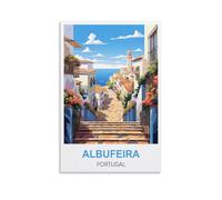 Tin Signs Retro Albufeira Portugal Travel Tin Signs Metal Poster Wall Decor Office Cafe Bathroom Badroom 30x40cm