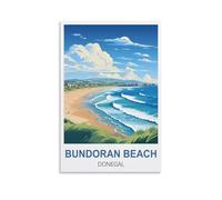 Tin Signs Retro Bundoran Beach Donegal Personalized Vintage Style Retro Tin Sign Custom Sign for Wall Outdoor, Indoor, Street, Office 30x40cm