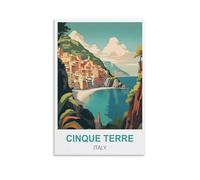 Tin Signs Retro Cinque Terre Italy Tin Sign Plaque Poster Wall Art Decoration for Cafe Bar Restaurant Pub 15x30cm