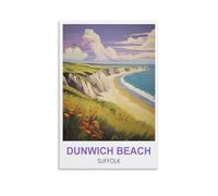 Tin Signs Retro Dunwich Beach Suffolk Travel Tin Signs Metal Poster Wall Decor Office Cafe Bathroom Badroom 15x30cm