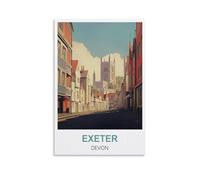 Tin Signs Retro Exeter Devon Personalized Vintage Style Retro Tin Sign Custom Sign for Wall Outdoor, Indoor, Street, Office 20x30cm