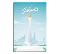 Tin Signs Retro Jakarta National Monument Indonesia Decoration for Home Wall Art Kitchen Bar Pub Room Farm Garage Vintage Retro Poster Plaque 15x30CM
