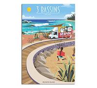 Tin Signs Retro Three Basins Réunion Surf Decoration for Home Wall Art Kitchen Bar Pub Room Farm Garage Vintage Retro Poster Plaque 20x30CM