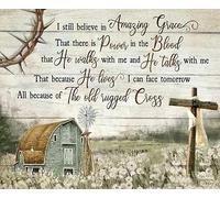 Tin Signs Vintage Funny Antique Metal Sign I Still Believe In Amazing Grace Jesus Tin Sign Vintage Decoration Garage Home Garden Cafes Kitchen Wall 8x12 inch