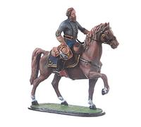 Tin Soldier US Civil war Confederates J.E.B. Jeb Stuart Mounted Hand Painted Metal Sculpture Miniature Figurine 54mm #5.56