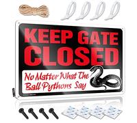 Tin Wall Decor Door Wall Decor | Keep Gate Closed No Matter What The Ball Pythons Say Summer For Scoreboard Home(20X30CM)