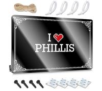 Tin Wall Decor Front Porch Fall Decor Outside Porch Wall Art - I Love Phillis Soft Area Classy Retro Style Decoration For Drive(30X40CM)