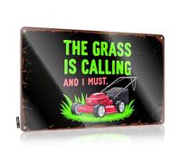 Tin Wall Decor Haves Pretty The Grass Is Calling And I Must. For Deck - Tiki Bar Decor Customizable(30X40CM)