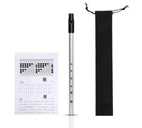 Tin Whistle,Penny Whistles,Irish Tin Whistle D/C,Premium Six-Hole Penny Slide Whistles,for Beginners Intermediate and Expert Band Performances (C,Silver)