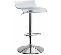 Tina Acrylic Bar Stool Height Adjustable - Tinted Black. netfurniture Black One Size