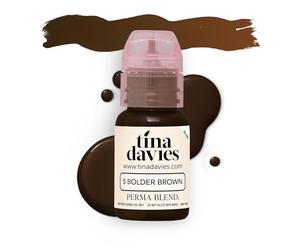 Tina Davies Professional X Perma Blend Brow Pigment - Permanent Eyebrow Makeup - Colours Heal True to Tone - High Retention - Bolder Brown, 15ml