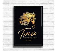 Tina Poster Print, Musical Print, A4 A3 West End Broadway Tina Turner Theatre Show, Wall Art Deco Special Canvas West End Print, London theatre art frame options (A3 Framed (Black))