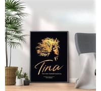 Tina Poster Print, Musical Print, A4 A3 West End Broadway Tina Turner Theatre Show, Wall Art Deco Special Canvas West End Print, London theatre art frame options (A4 Print Only)