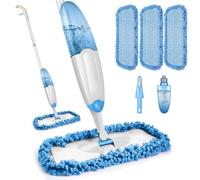 TINA & TONY Microfibre Cleaning Spray Mop with 3 Mops Reusable Pads and 640ml Refillable Bottle, Dust Mop for Home, Laminate, Wood
