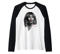 Tina Turner Airbrush Red Lips and Sparkle Raglan Baseball Tee