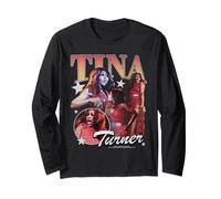 Tina Turner Red Dress Vintage Collage Long Sleeve T-Shirt