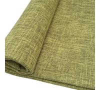TinaKim Faux Linen Type Cloth Fabric, Sofa Chair Cover Upholstery Material Repair (Yellow Green, 6 Yard)