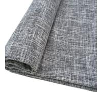 TinaKim Faux Linen Upholstery Fabric, for Sofa Couch Chair Cover Material DIY (Grey White, 1 Yard (57x 36 inch))