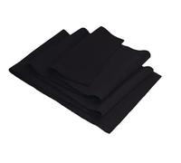 TinaKim Ribbing Knit Fabric,Waistbands Collar Cuffs Trim Material (Strip of Black, 40x8in)