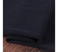 TinaKim Slub Linen Cotton Fabric - Crinkle Textured Material for Summer Dresses, Boho Shirts & Relaxed Pants | Lightweight Breathable Fabric (Black, 2 Yard pre Cut)