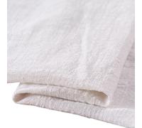 TinaKim Slub Linen Cotton Fabric - Crinkle Textured Material for Summer Dresses, Boho Shirts & Relaxed Pants | Lightweight Breathable Fabric (Milk White, 2 Yard pre Cut)