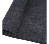 TinaKim Upholstery Fabric for Chair, Faux Linen Type Cloth Material, Sofa Couth Repair (Dark Grey, 1 Yard (57x 36 inch))