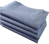 TinaKim Upholstery Fabric, Slub Linen Type Cloth Material, for Sofa Chair Sewing (Dark Blue 21, 3 Yard (57x 108 inch))