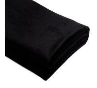 TinaKim Velvet Fabric for Upholstery Couch, Pillow Case Chair Cover Material, DIY Repair (Black, 2 Yards)