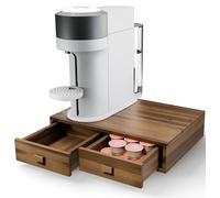 Tinamo Acacia Wood Coffee Pod Storage Drawer for K-cup Holder, Coffee Pod Drawer for Nespresso Pods Holder - Coffee Pod Holder with Drawers, Coffee Station Organizer for K Pod Holder (Walnut color)