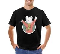 TinANTMA Rupert Bear T-Shirt t Shirts Short t-Shirt Short Sleeve Hippie Clothes Clothes for Men Black M