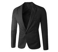 Tinarying Men's Blazers sim fit Charm Men's Casual Slim Fit One Button Suit Coat Tops Men Fashion (Black M) M27