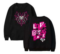 TINASI AJ Lee Love Bites Sweatshirt Unisex Casual Crewneck Long Sleeve Pullover Clothes (XL,Black)