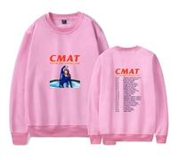 TINASI CMAT It's the Euro-Country Tour 2025 Merch Sweatshirt Unisex Casual Crewneck Long Sleeve Pullover Clothes (S,Pink)